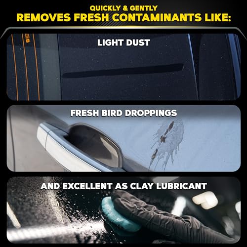 Meguiar's Quik Detailer Mist & Wipe - Easy to Use Car Spray Detailer Lifts Light Dust, Fingerprints, Smudges, and Fresh Contaminants - Perfect to Enhance Shine and Protection Between Washes, 16 Oz