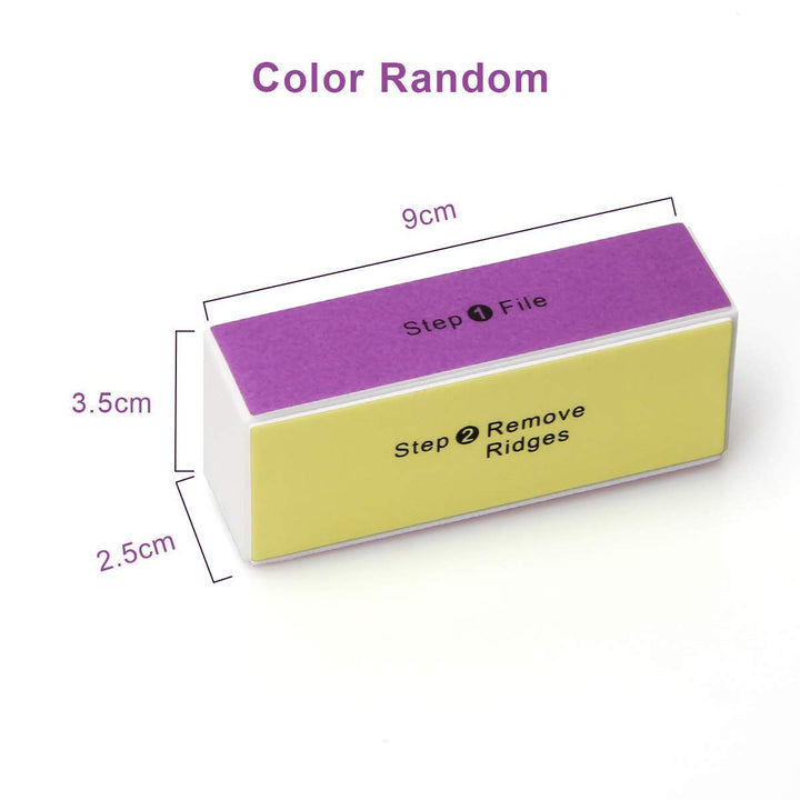 Adecco LLC 10 pcs 4 Way Colorful Nail Art Buffer Buffing Sanding Files Block Manicure Care DIY
