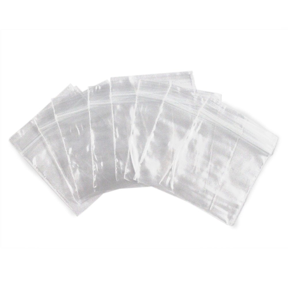 100 CLEAR Reclosable Zipper Bag 2 mil.thick. 1.5x1.5