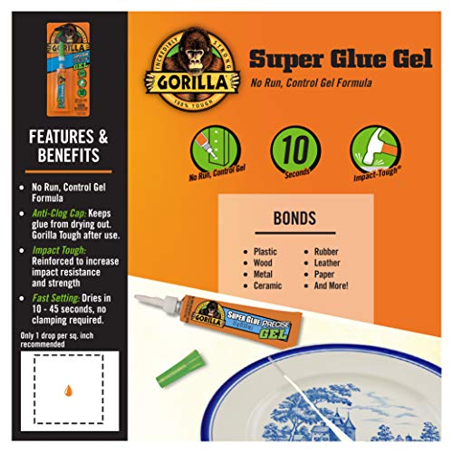 Super Glue Precise Gel, 15 Gram, Clear, (Pack of 1)