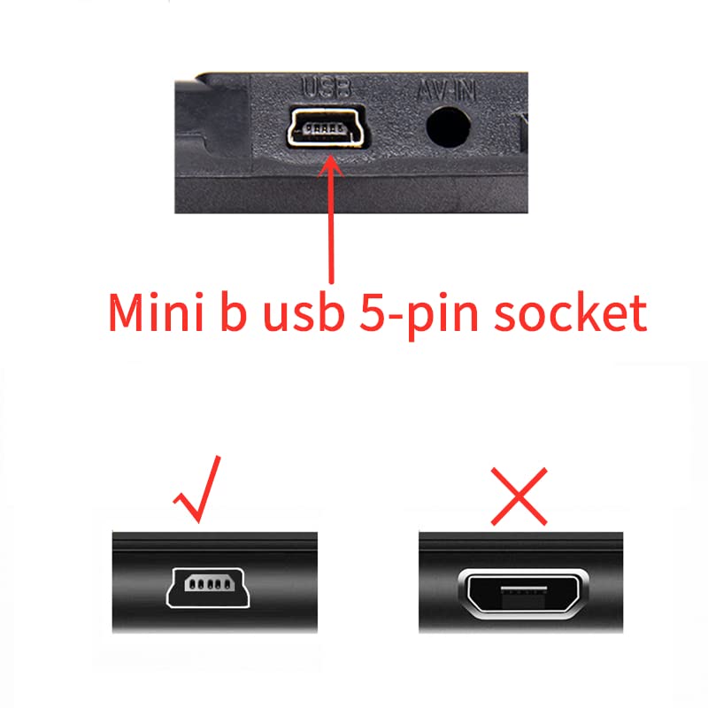 Extra Long 5M USB 2.0 to Mini USB Cable 90 Degree Left Angle Power Supply Charge Cord with 5pc Wiring Clips for Garmin nuvi GPS Car Dash Cam GPS Navigator DVR Camcorder Camera