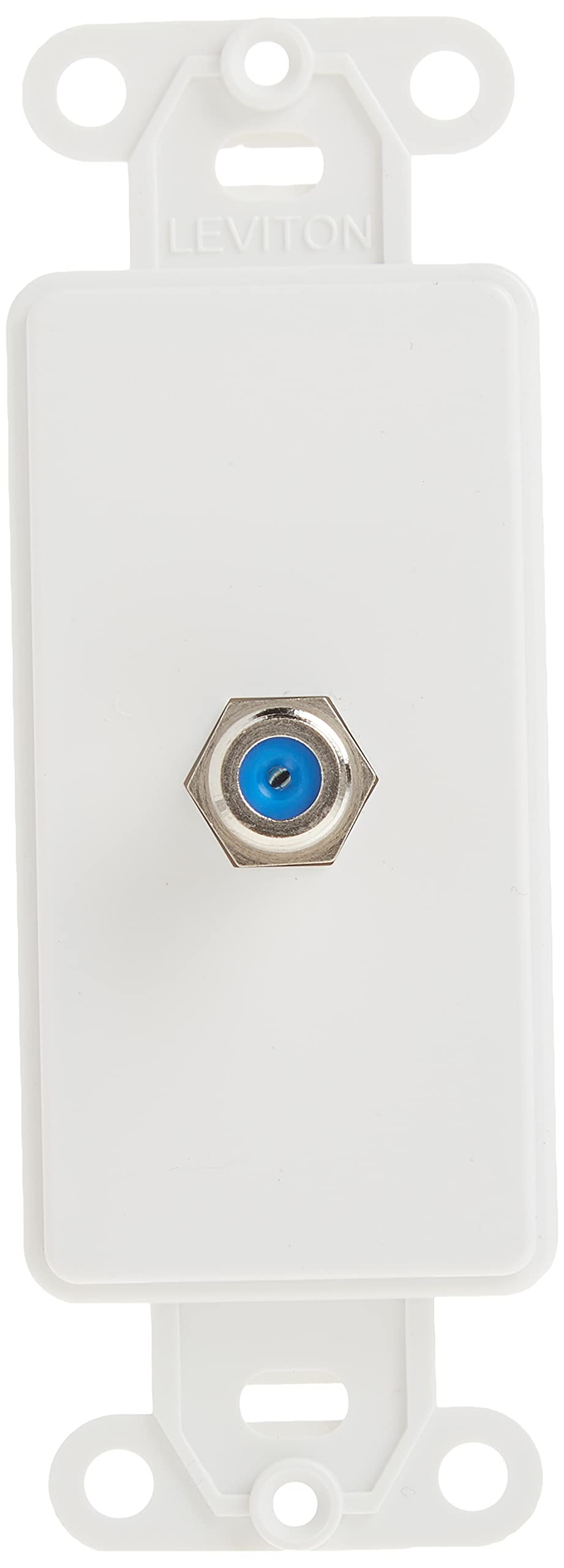 40681-W F connector, Decora Insert, White