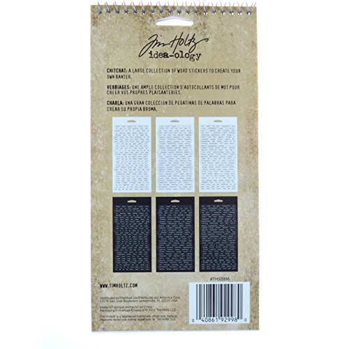 Chitchat Word Stickers, Black and White Matte Cardstock, 1088 Stickers, TH92998, 1/8