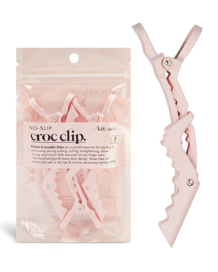 Blush No Slip Crocodile Clip 3Pc, 3 EA