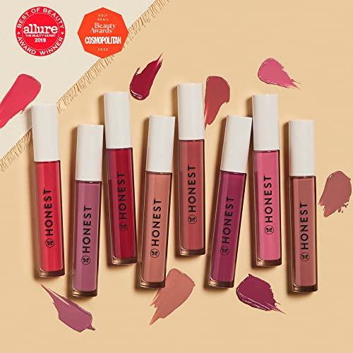 Hydrating Liquid Lipstick with Hyaluronic Acid + Avocado Oil | EWG Verified, Vegan + Cruelty Free | Passion, .12 fl oz