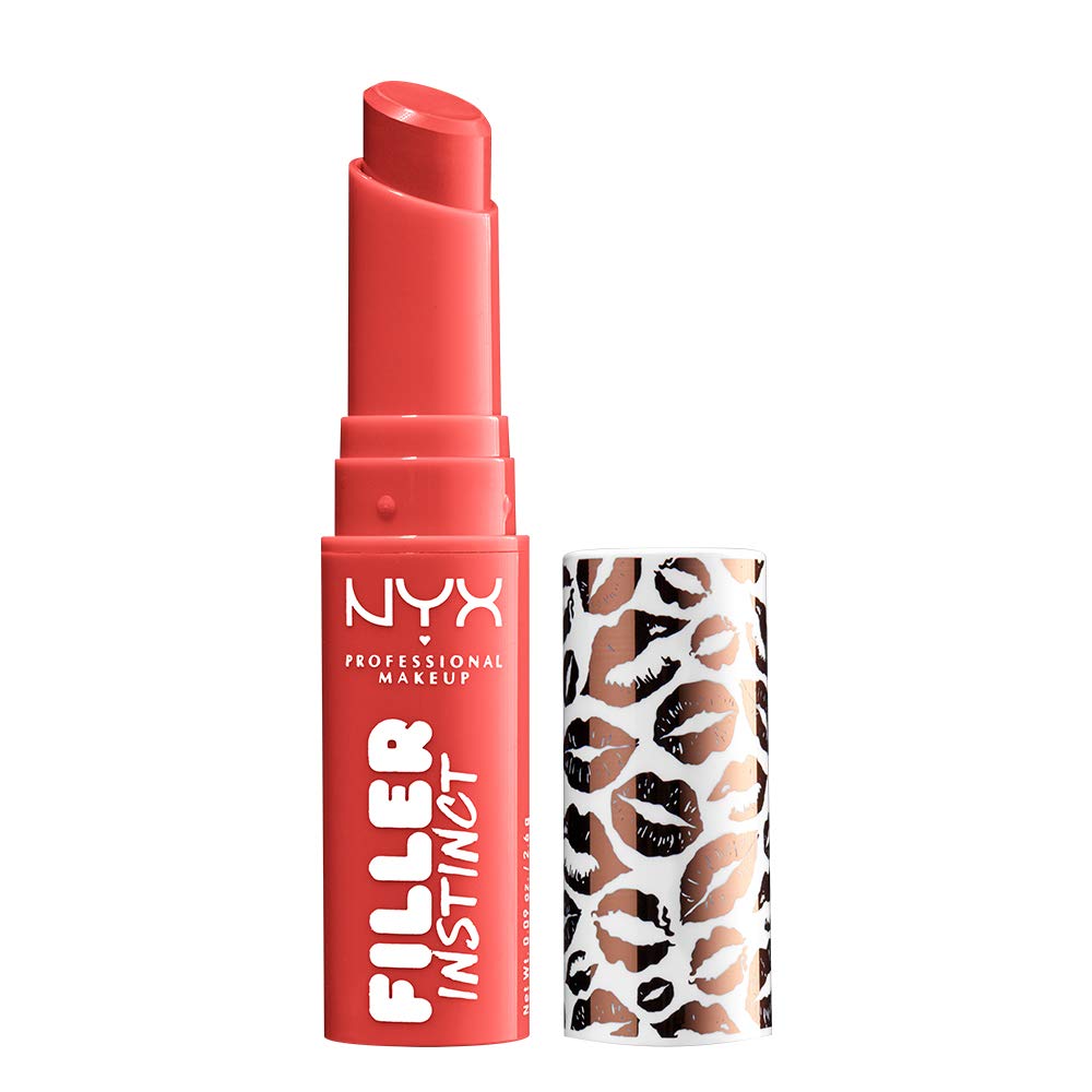 PROFESSIONAL MAKEUP Filler Instinct Plumping Lip Color, Lip Balm - Besos (Coral Red)