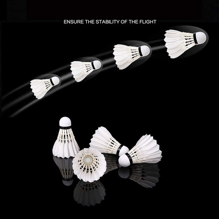 12-Pack Advanced Goose Feather Badminton Shuttlecocks with Great Stability and Durability,Indoor Outdoor Sports Hight Speed Training Badminton Birdies Balls