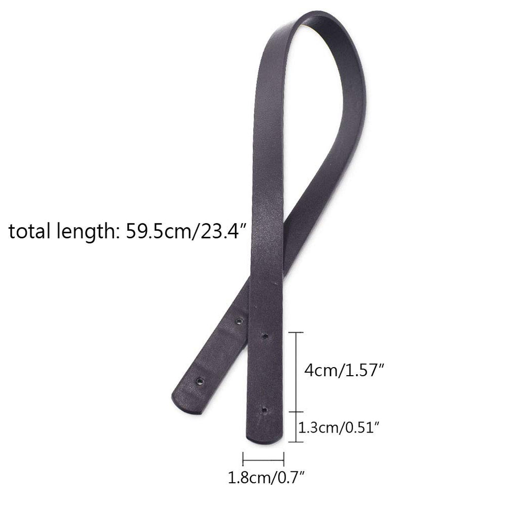 2 Pcs 0.7 inch Wide PU Leather Purses Straps Handbags Shoulder Bag Strap Replacement Handles Purse, Black