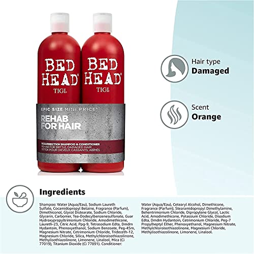 by TIGI Urban Antidotes Resurrection Shampoo and Conditioner for Damaged Hair 25.36 fl oz 2 count