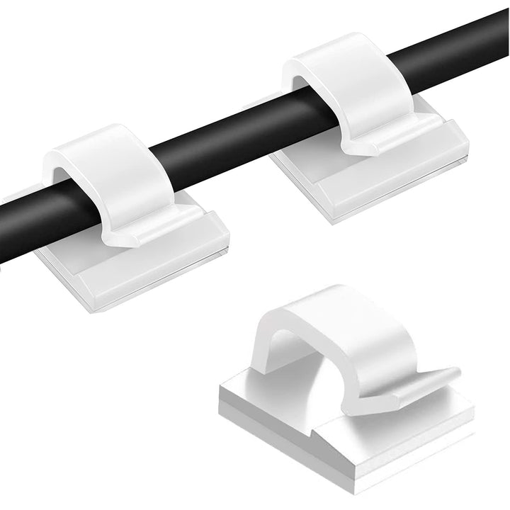 50pcs Upgraded Cable Clips with Strong Adhesive Tapes,Wire Clips,Cord Organizer,Wire Organizer,Cord Holder,Wire Management