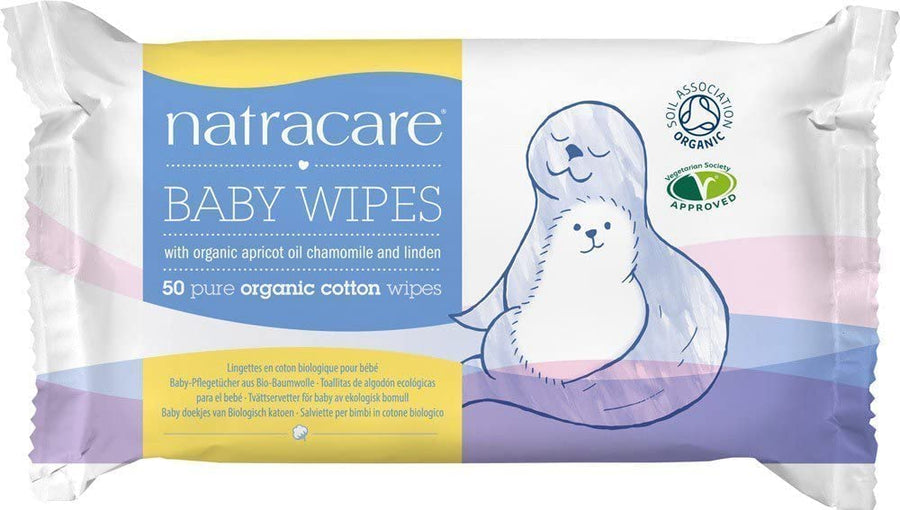 Organic Cotton Baby Wipes, 50-Count Packages (Pack of 4)