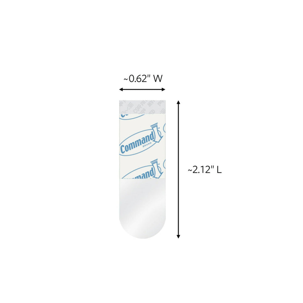 Small Refill Adhesive Strips, Damage Free Hanging Wall Adhesive Strips for Small Indoor Wall Hooks, No Tools Removable Adhesive Strips for Living Spaces, 16 Clear Strips