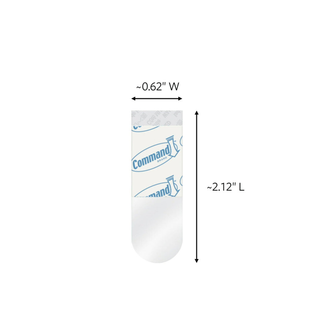 Small Refill Adhesive Strips, Damage Free Hanging Wall Adhesive Strips for Small Indoor Wall Hooks, No Tools Removable Adhesive Strips for Living Spaces, 16 Clear Strips