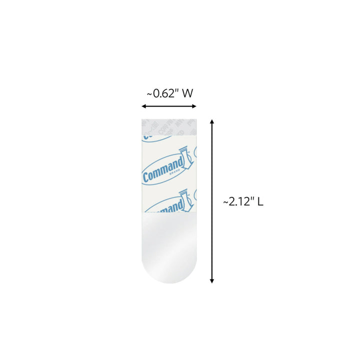 Small Refill Adhesive Strips, Damage Free Hanging Wall Adhesive Strips for Small Indoor Wall Hooks, No Tools Removable Adhesive Strips for Living Spaces, 16 Clear Strips