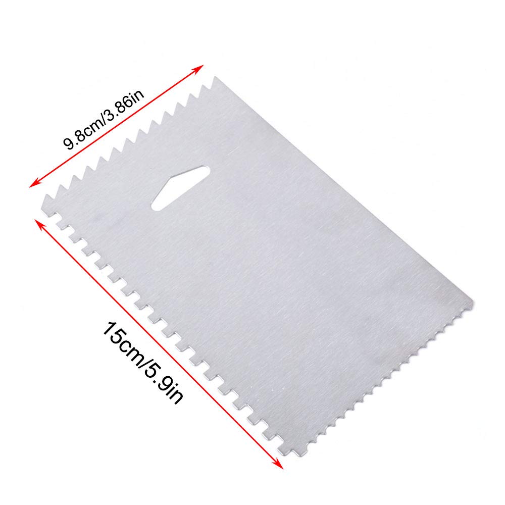 2PCS Stainless Steel Serrated Scraper Crafts Tool for Sculpture Ceramic