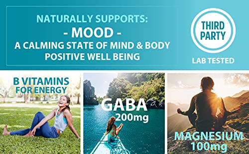 ZENTA - The Natural Relief Supplement to Help Calm Body and Mind | Positive Mood Enhancer - Increase Serotonin Levels with 5-HTP, Ashwagandha, Chamomile, DMAE | 60 ct