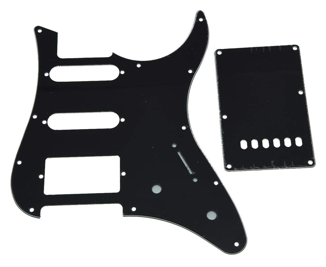 Guitar HSS Pickguard and Tremolo Trem Cover Back Plate fits Yamaha PACIFICA Guitar Black 3 Ply