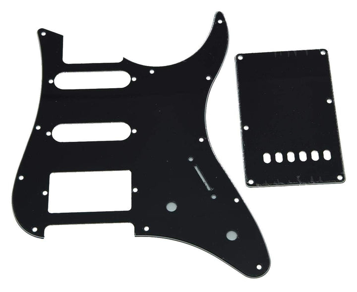 Guitar HSS Pickguard and Tremolo Trem Cover Back Plate fits Yamaha PACIFICA Guitar Black 3 Ply