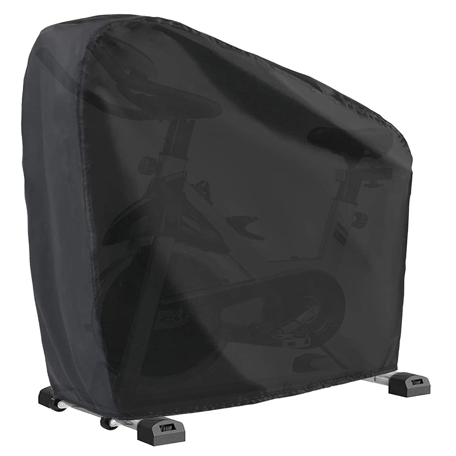 Exercise Bike Cover Waterproof Dustproof Upright Indoor Cycling Protector Stationary Recumbent Bicycle Protective Covers for Outdoor Protection (Black, 48 L x 23 W x 56 H)