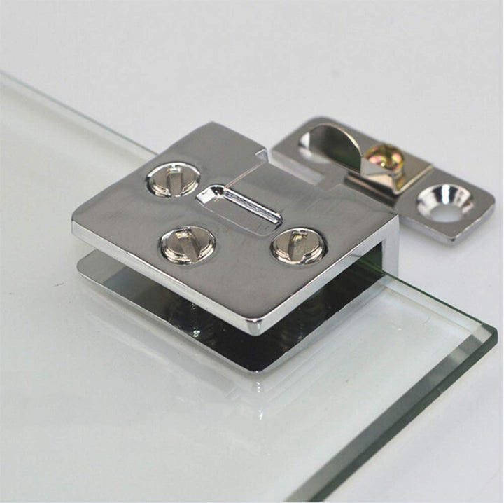 (2 Pieces) Stainless Steel Cabinet Glass Door Hinge Wine Cabinet Door Hinge Cabinet Glass Hinge Cabinet Glass clamp Without Drilling