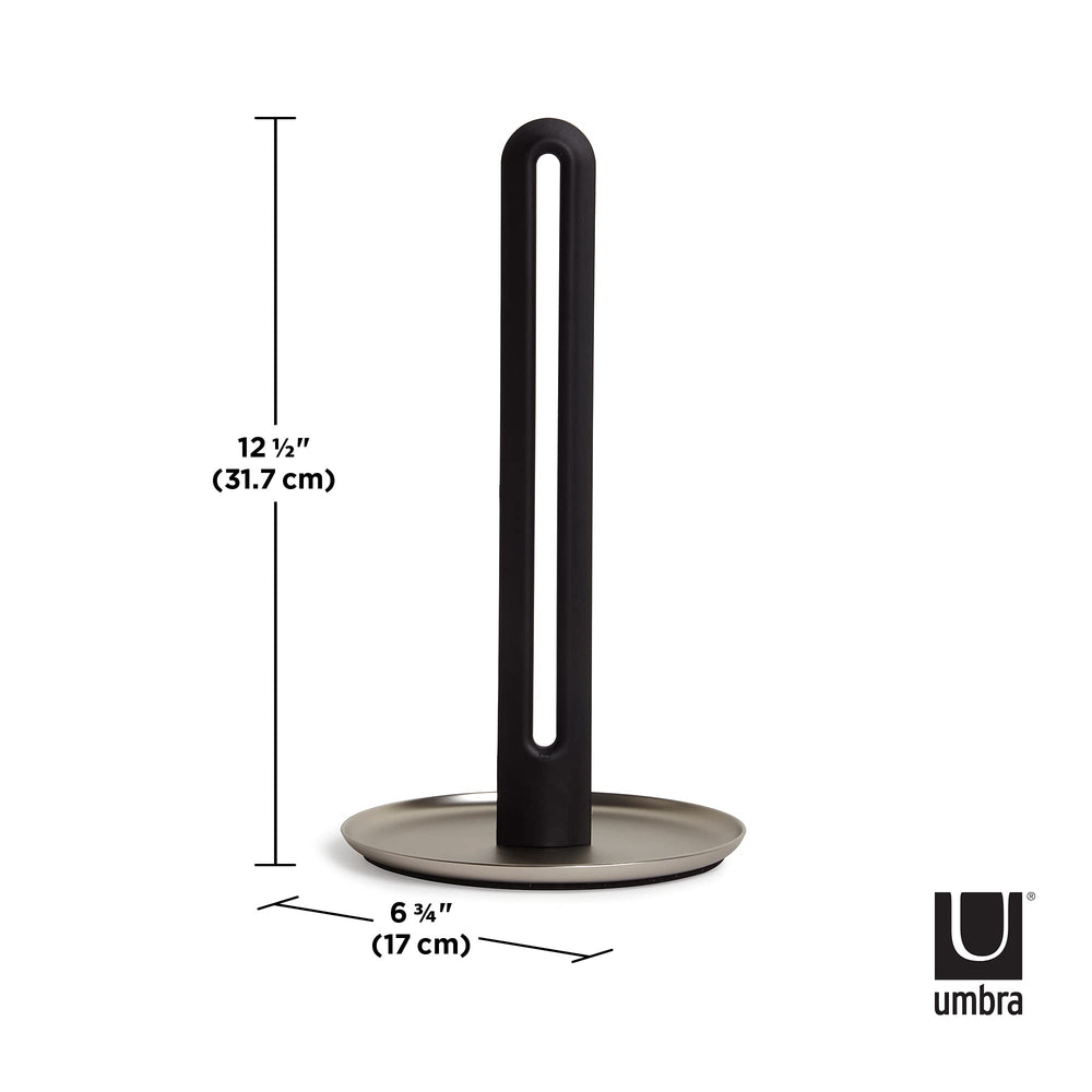 1005264-047 Keyhole Paper Towel Holder,Black/Nickel