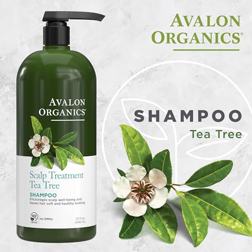 Scalp Treatment Tea Tree Shampoo, Encourages Scalp Well-Being and Leaves Hair Soft, 32 Fluid Ounces