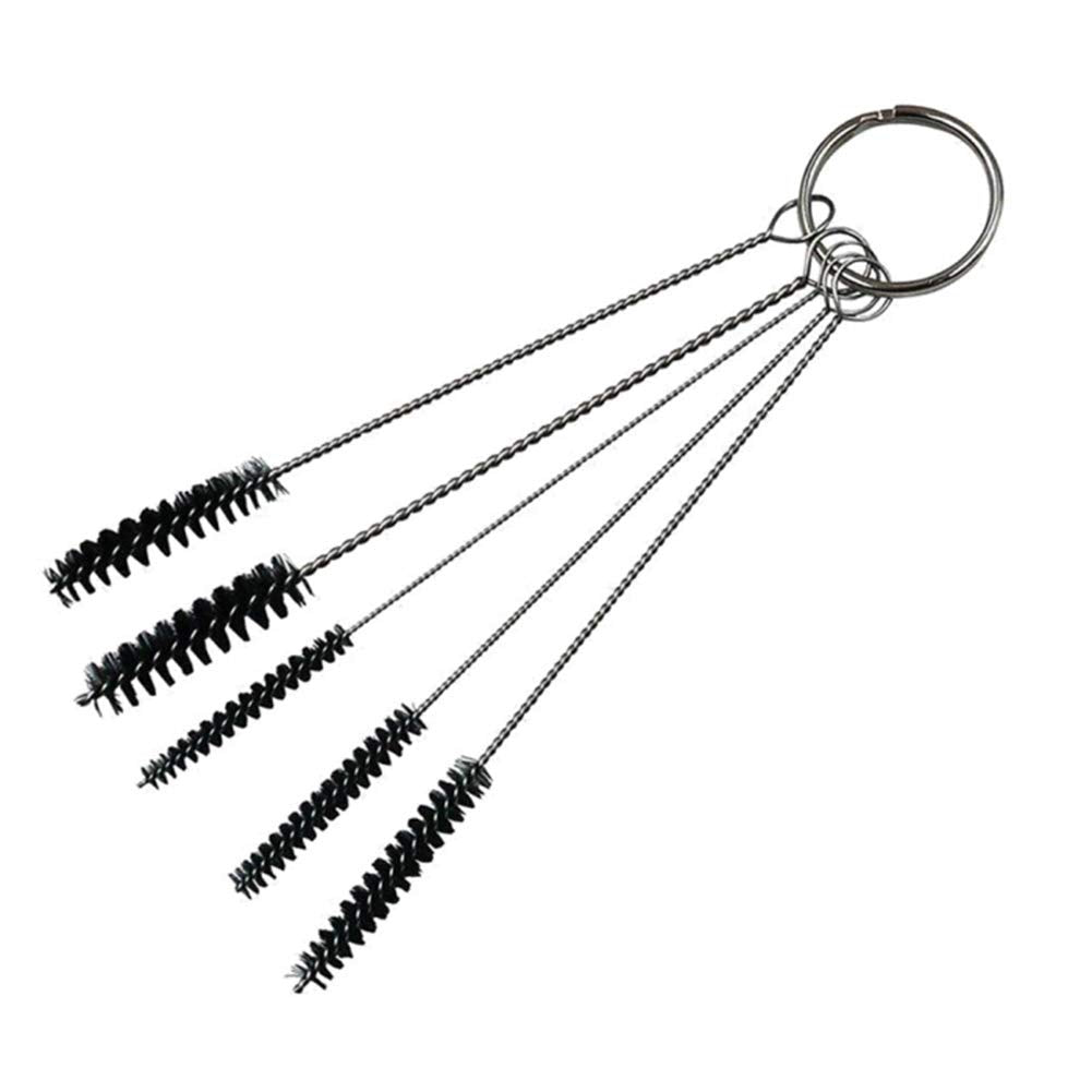 5 Pcs/set Miniature Brush Tattoo Nozzle Cleaning Brush Stainless Steel Spray Gun Brush Tattoo Cleaning Brush Accessories