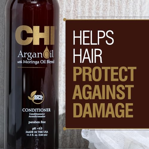 Argan Oil Conditioner, Replenishes Hair Moisture, Enhances Strength & Helps Protect Against Damage, Sulfate, Paraben, & Cruelty-Free, 11.5 Oz