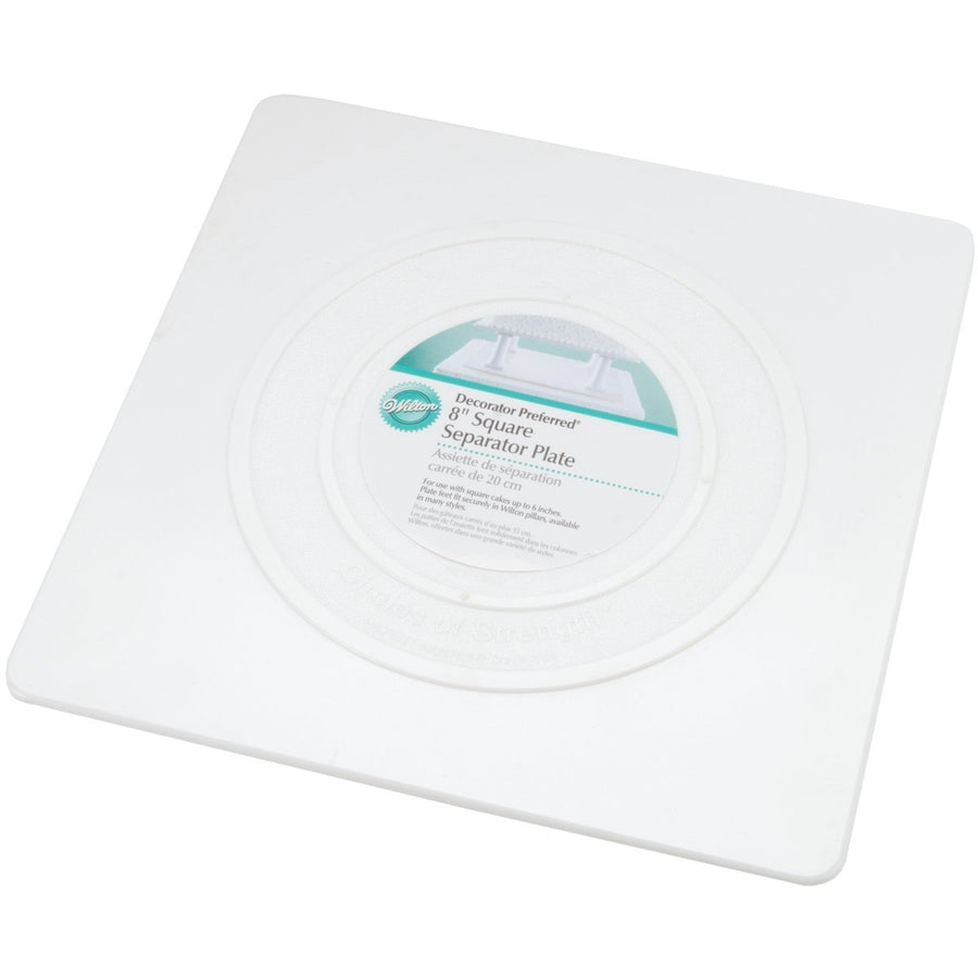 302-1802 Decorator Preferred Square Separator Plate for Cakes, 8-Inch