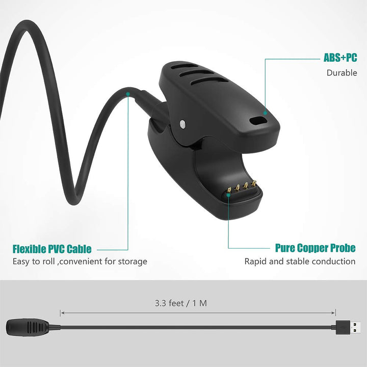 Charger Compatible with Suunto 3 Fitness,Suunto 5, Traverse, Kailash, Spartan Trainer, Ambit 1 2 3 - USB Charging Cable 100cm - Smartwatch Accessories