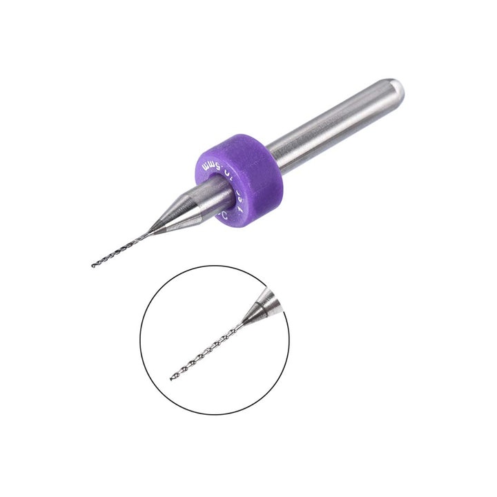 PCB Drill Bits 0.4mm Tungsten Carbide Rotary Tool Jewelry CNC Engraving Print Circuit Board Micro Drill Bits 1/8 Inch Shank 1 Set (10 Pcs)
