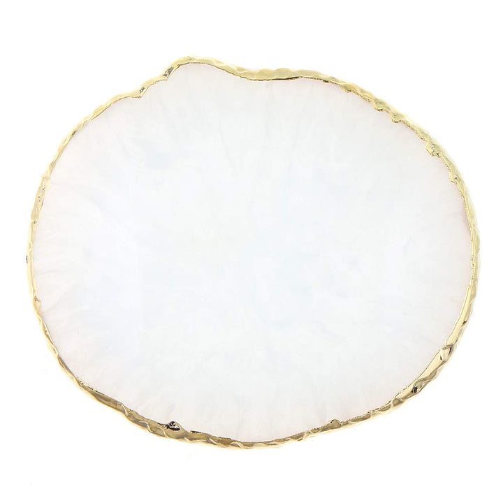1 Pack Natural Resin Agate Phnom Penh Nail Glue Palette Crystal Edge Shooting Props Toning Works Display Board Tool (White)