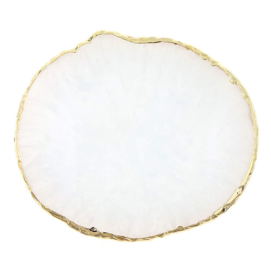 1 Pack Natural Resin Agate Phnom Penh Nail Glue Palette Crystal Edge Shooting Props Toning Works Display Board Tool (White)