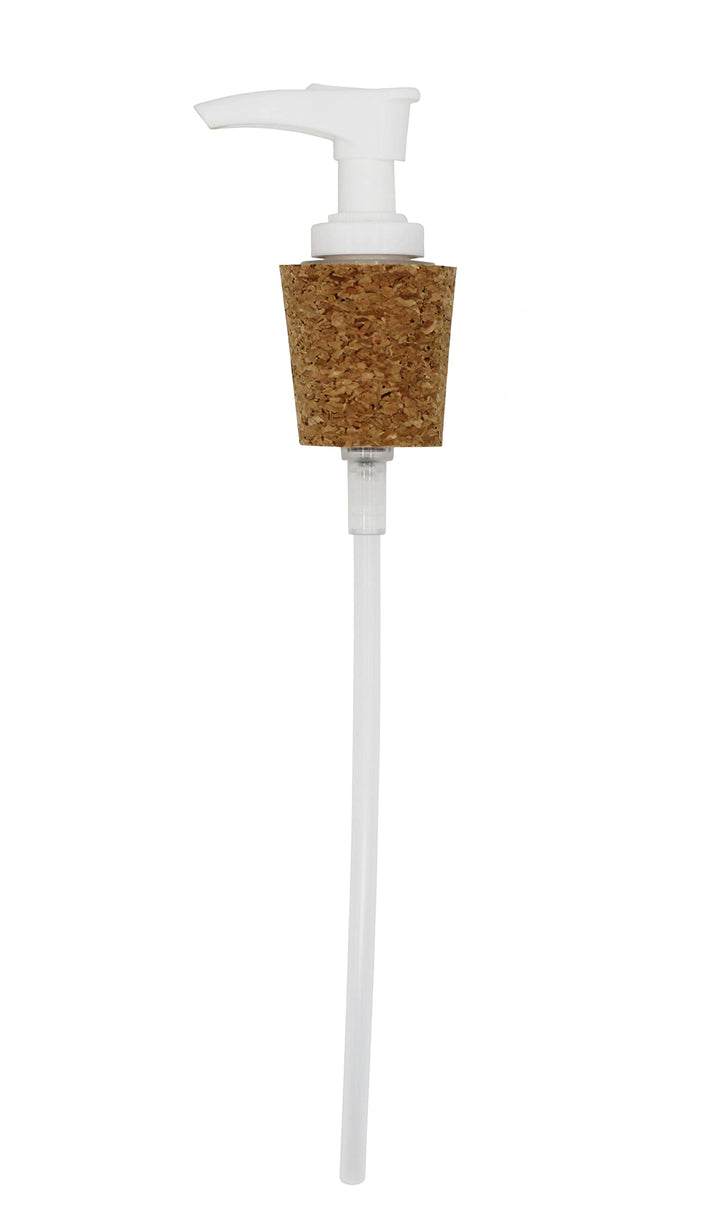® White Pump Dispenser Has Cork Stopper for Easy Press-in Fit (Pkg/5)