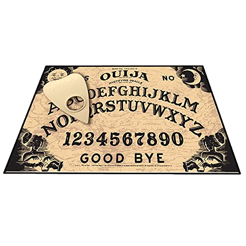 Classic Ouija with 1990s Artwork Games, Thick Wood Premium Quality Talking Spirit Board, for 2 or More Players, Ages 8 and Up (1175)