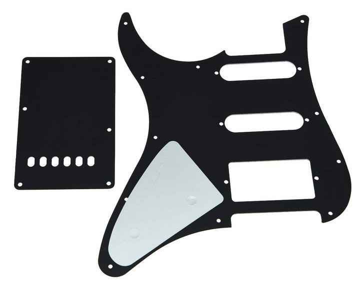 Guitar HSS Pickguard and Tremolo Trem Cover Back Plate fits Yamaha PACIFICA Guitar Black 3 Ply