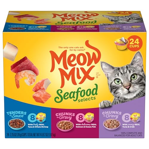Seafood Selects Wet Cat Food Variety Pack, 2.75 Ounce Cups (Pack of 24)