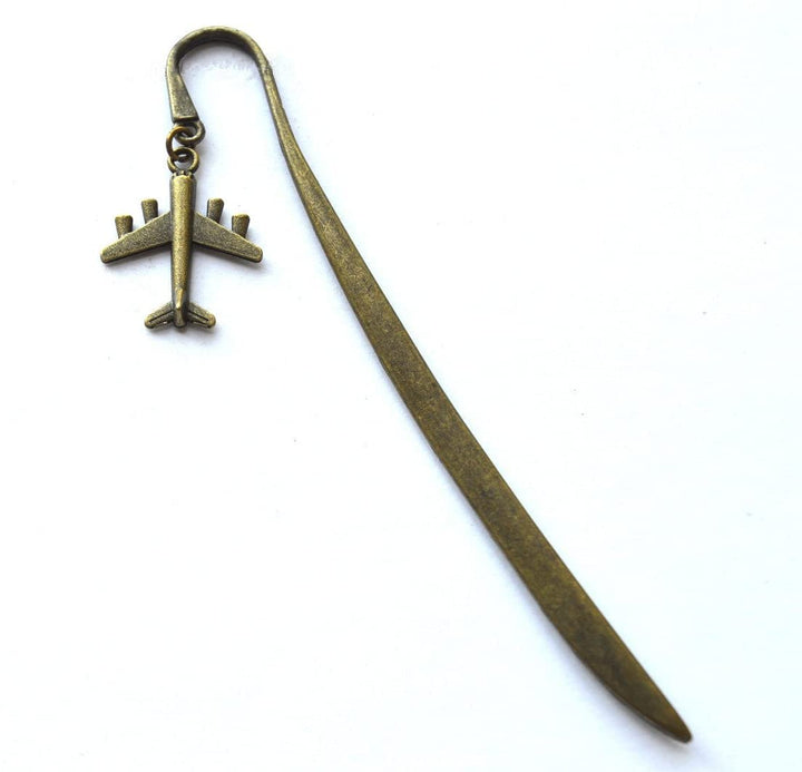 Airplane Charm Bookmark,Airplane Book Accessories,Bookmarks Christmas Gift idea, Metal Bookmark, Book Lover Gift Books