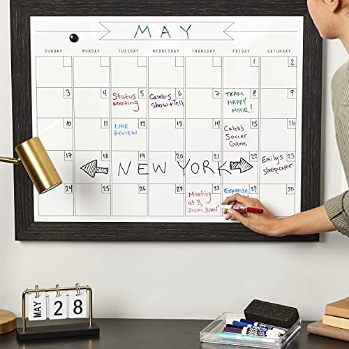 Low Odor Dry Erase Markers, Fine Tip, Black, 4 Count