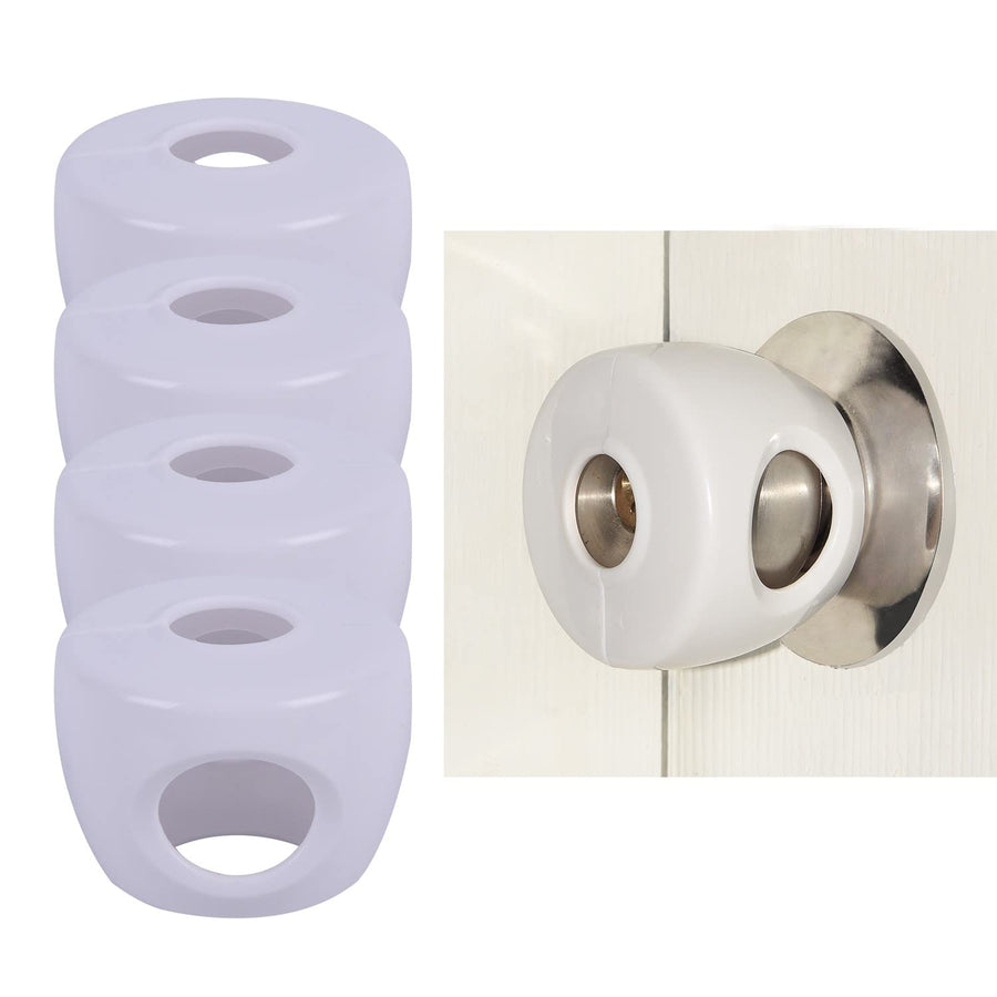 Door Knob Child Proof Covers - Baby Doors Lock - Knobs Safety for Kids, Toddler - Childproof Doorknob Cover Locks Handle and Protects Kid - Smart Babyproof Design - Easy Adult Use - Pack of 4
