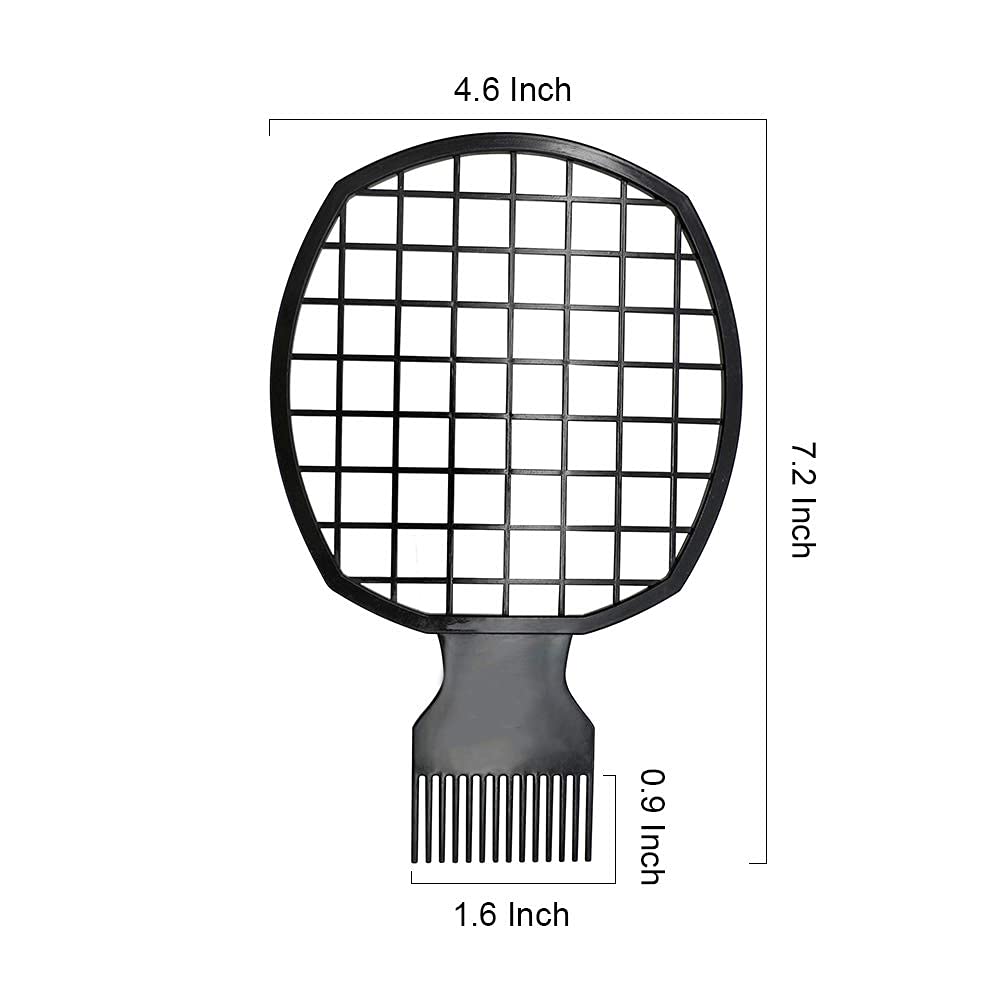 Twist Hair Coils Comb Tool, Afro Pick Hair Curl Sponge Brush (Black)