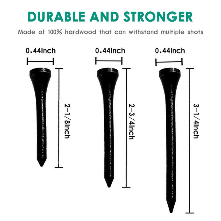 Golf tees 3 1/4 inch Less Friction Wood Tees Training for Golfer Professional Natural Wood Golf tees Bulk 100 Count Golfing Tees