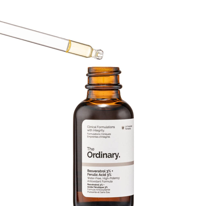 The Ordinary Resveratrol 3% + Ferulic Acid 3%, Antioxidant Serum for Anti-Aging, 1 Fl Oz