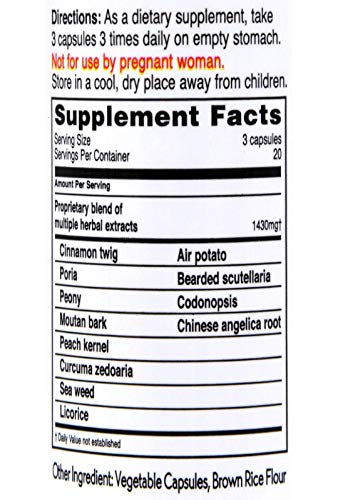 Ovary & Uterus Clean, 500 mg Dietary Supplement Capsules, 60-Count Bottle
