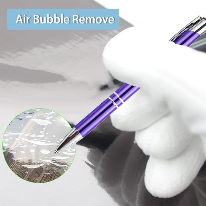 2 Pcs Pin Pen Weeding PenTool for Easy Weeding Vinyl, Quick Air Release Vinyl Weeding Pen, Retractable Weeding Pen Pin, Tint Tools Pen Pin Pinpen (2 Pcs Purple)