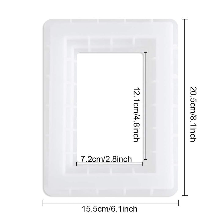 Silicone Resin Mold Photo Frame,Rectangle Picture Frame Silicone Molds for Casting, Epoxy Resin Mould Personalized Photo Frame Mold for DIY Crafts Home Table Decor Handmade Gifts