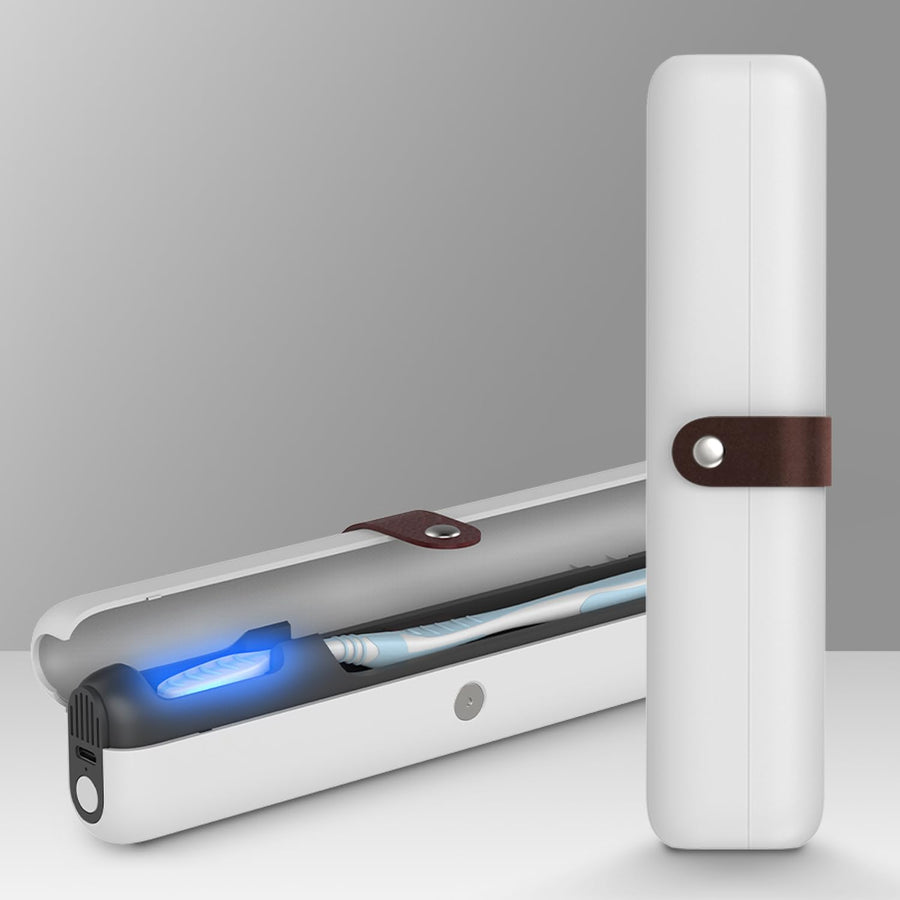 UV-C Toothbrush Cleaner Case, Portable UV Toothbrush Cover, Holder, and Travel Toothbrush Case