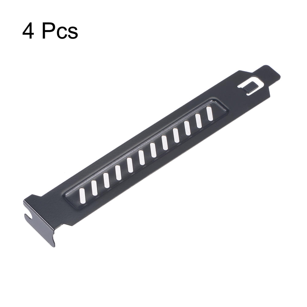 PCI Slot Covers with Screws for PC Case Airflow and Dustproof Black 4pcs