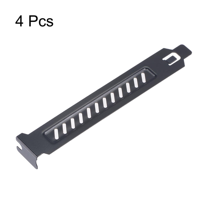 PCI Slot Covers with Screws for PC Case Airflow and Dustproof Black 4pcs