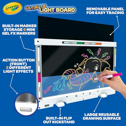Ultimate Light Board - White, Kids Drawing Tablet, LED Drawing Board for Kids, Holiday Gift for Boys & Girls, Toys for Kids, 6+